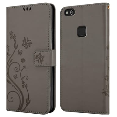 Huawei P10 LITE Suojakuori Lompakkokotelo (harmaa)