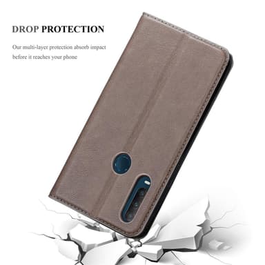 Alcatel 1S 2020 Suojakuori Lompakkokotelo (Ruskea)