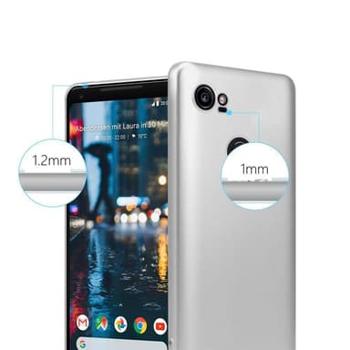 Google PIXEL 2 XL Suojakuori Kotelo (Hopea)