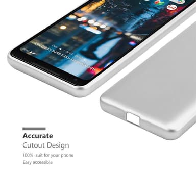 Google PIXEL 2 XL Suojakuori Kotelo (Hopea)