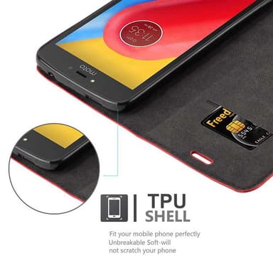 Motorola MOTO C Suojakuori Lompakkokotelo (Punainen)
