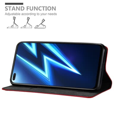 Realme 6 PRO Suojakuori Lompakkokotelo (Punainen)