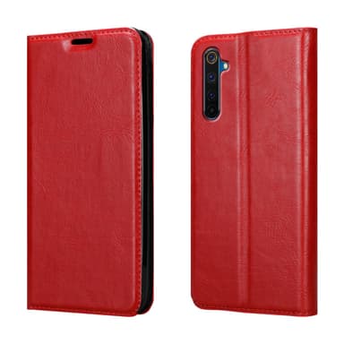 Realme 6 PRO Suojakuori Lompakkokotelo (Punainen)