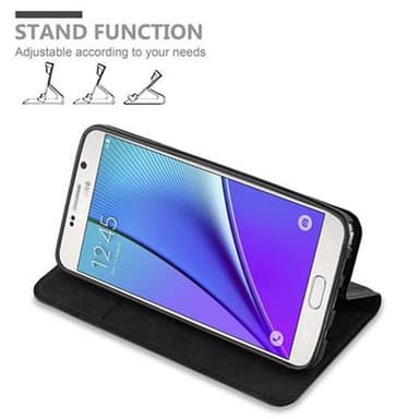 Samsung Galaxy NOTE 5 Suojakuori Lompakkokotelo (Musta)