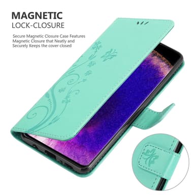 Oppo FIND X5 PRO Suojakuori Lompakkokotelo (Turkoosi)