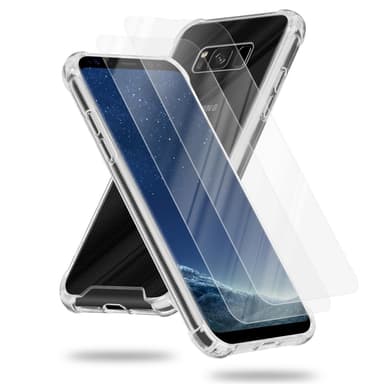 Samsung Galaxy S8 Suojakuori +2 Suojakalvo (Läpinäkyvä)