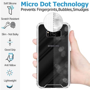Samsung Galaxy S8 Suojakuori +2 Suojakalvo (Läpinäkyvä)