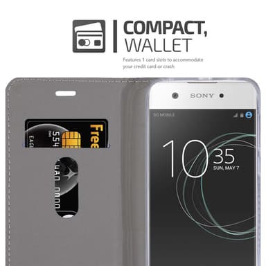 Sony Xperia XA1 Suojakuori Lompakkokotelo (harmaa)