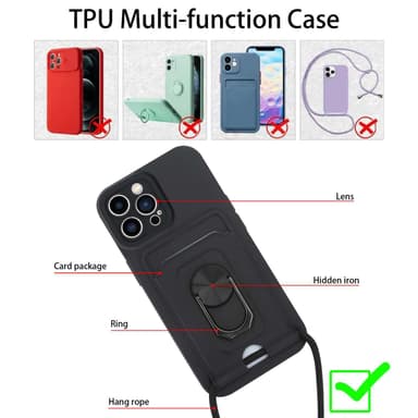 iPhone 14 PRO MAX Matkapuhelimen Ketju Kotelo