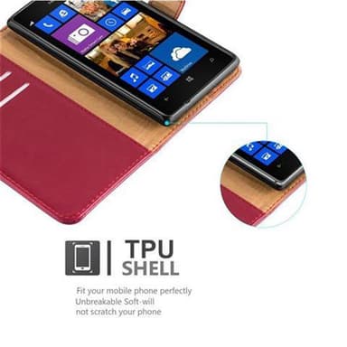 Nokia Lumia 925 Suojakuori Lompakkokotelo (Punainen)