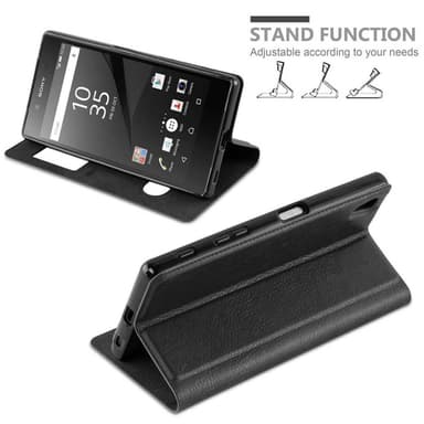 Lompakkokotelo Sony Xperia Z5 PREMIUM Case (Musta)