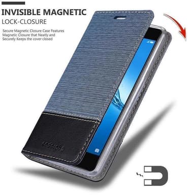 Huawei Enjoy 7 PLUS Suojakuori Lompakkokotelo (Sininen)