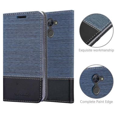 Huawei Enjoy 7 PLUS Suojakuori Lompakkokotelo (Sininen)