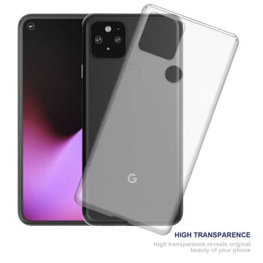 Google PIXEL 5 Suojakuori Kotelo (Läpinäkyvä)
