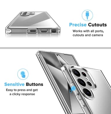 Samsung Galaxy S24 Ultra Suojakuori Kotelo (Läpinäkyvä)