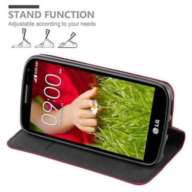 LG G2 MINI Suojakuori Lompakkokotelo (Punainen)