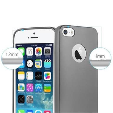 iPhone 5 / 5S / SE 2016 Suojakuori Kotelo (harmaa)