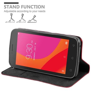 Lenovo A PLUS Suojakuori Lompakkokotelo (Punainen)