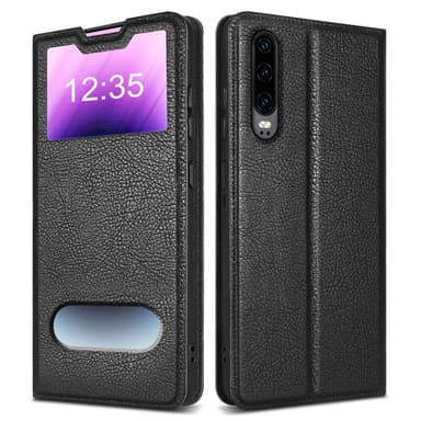 Lompakkokotelo Huawei P30 Case (Musta)