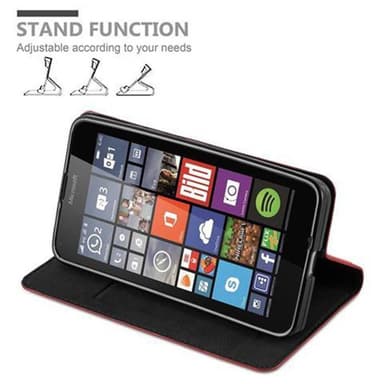 Nokia Lumia 640 Suojakuori Lompakkokotelo (Punainen)