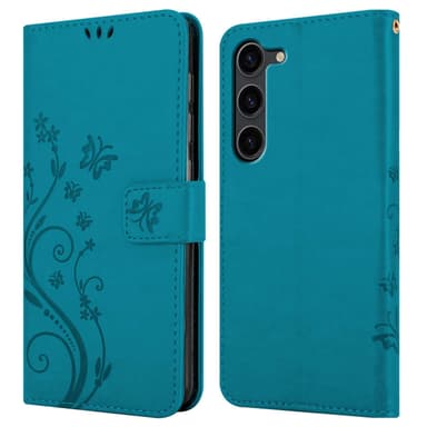 Samsung Galaxy S23 Suojakuori Lompakkokotelo (Sininen)