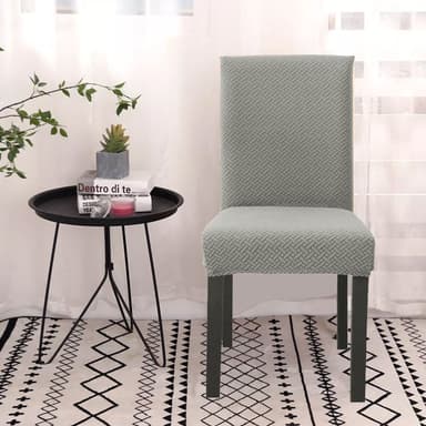 6x Tuolinpäälliset Tuolien suojus (kuviollinen kerma)