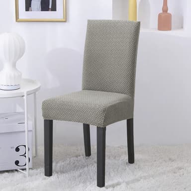 6x Tuolinpäälliset Tuolien suojus (kuviollinen kerma)