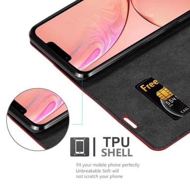 iPhone 13 Suojakuori Lompakkokotelo (Punainen)