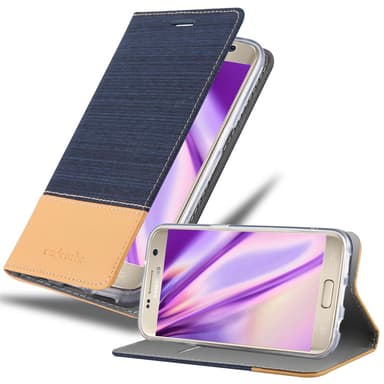 Samsung Galaxy S7 Suojakuori Lompakkokotelo (Sininen)