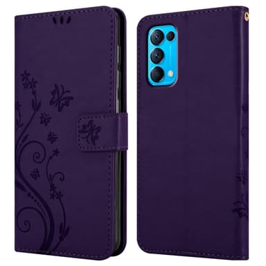 Oppo FIND X3 LITE Suojakuori Lompakkokotelo (Violetti)