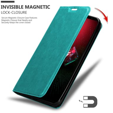 Asus ROG Phone 5 Suojakuori Lompakkokotelo (Turkoosi)
