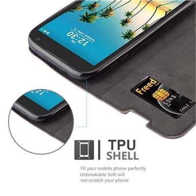 LG K3 2017 Suojakuori Lompakkokotelo (Ruskea)