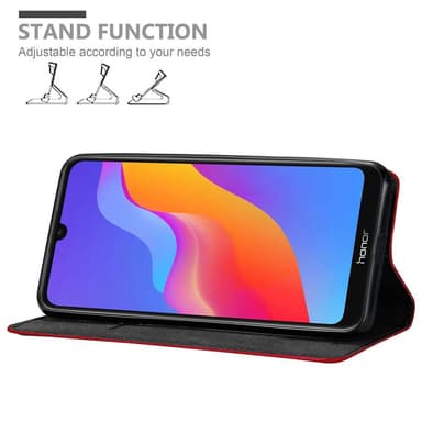 Honor 8A Suojakuori Lompakkokotelo (Punainen)