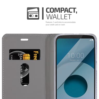 LG Q6 / G6 MINI Suojakuori Lompakkokotelo (harmaa)