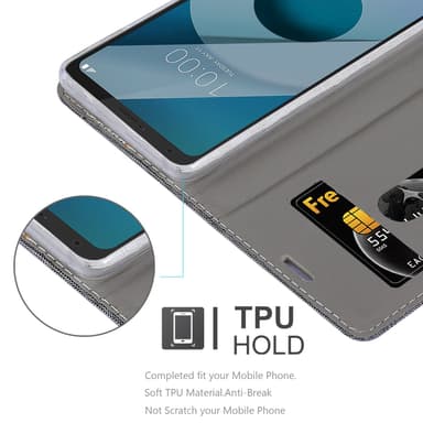 LG Q6 / G6 MINI Suojakuori Lompakkokotelo (harmaa)