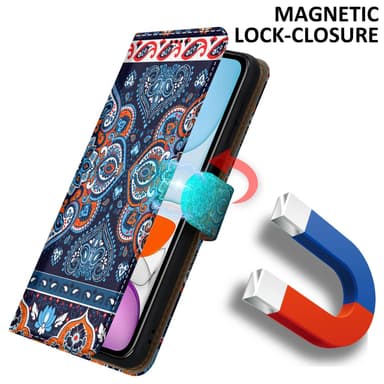 iPhone 11 Suojakuori Lompakkokotelo (Sininen)
