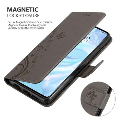 Huawei P30 Suojakuori Lompakkokotelo (harmaa)