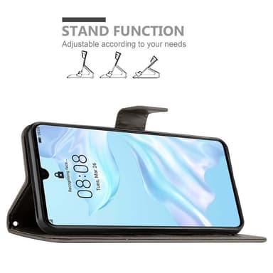 Huawei P30 Suojakuori Lompakkokotelo (harmaa)