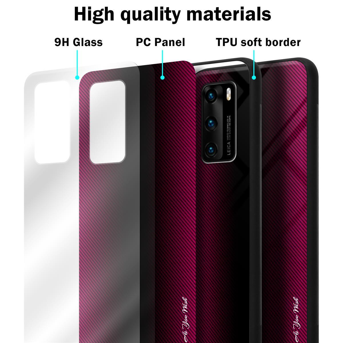 Huawei P40 Suojakuori Kotelo (Vaaleanpunainen)