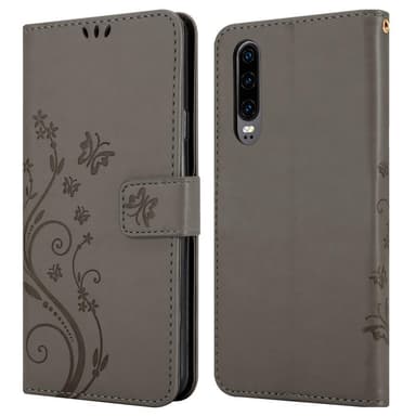 Huawei P30 Suojakuori Lompakkokotelo (harmaa)