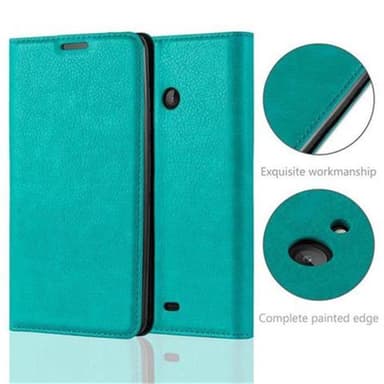 Nokia Lumia 540 Suojakuori Lompakkokotelo (Turkoosi)