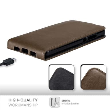 Huawei P8 LITE 2015 Suojakuori Lompakkokotelo (Ruskea)