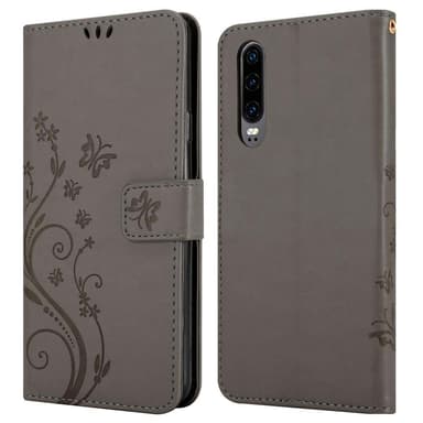 Huawei P30 Suojakuori Lompakkokotelo (harmaa)