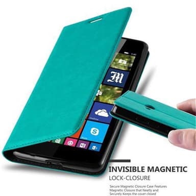Nokia Lumia 540 Suojakuori Lompakkokotelo (Turkoosi)