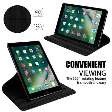 iPad PRO (9.7 tuumaa) Suojakuori Lompakkokotelo (Musta)