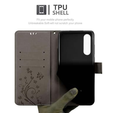 Huawei P30 Suojakuori Lompakkokotelo (harmaa)