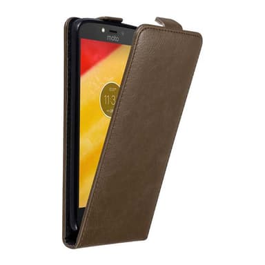 Motorola MOTO C PLUS Suojakuori Lompakkokotelo (Ruskea)