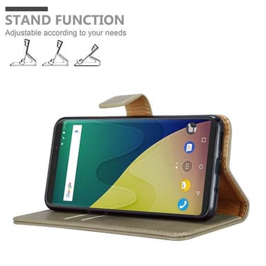 WIKO VIEW XL Suojakuori Lompakkokotelo (Ruskea)