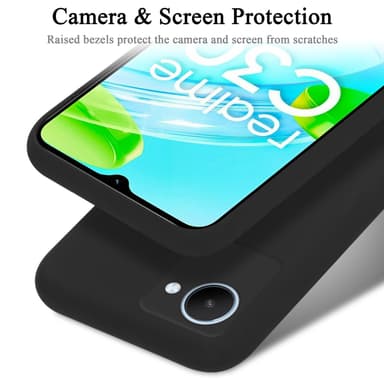 Realme C30 / Narzo 50i PRIME Suojakuori Kotelo (Musta)