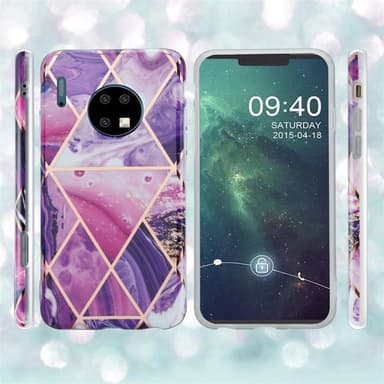 Huawei MATE 30 Suojakuori Lompakkokotelo (Violetti)